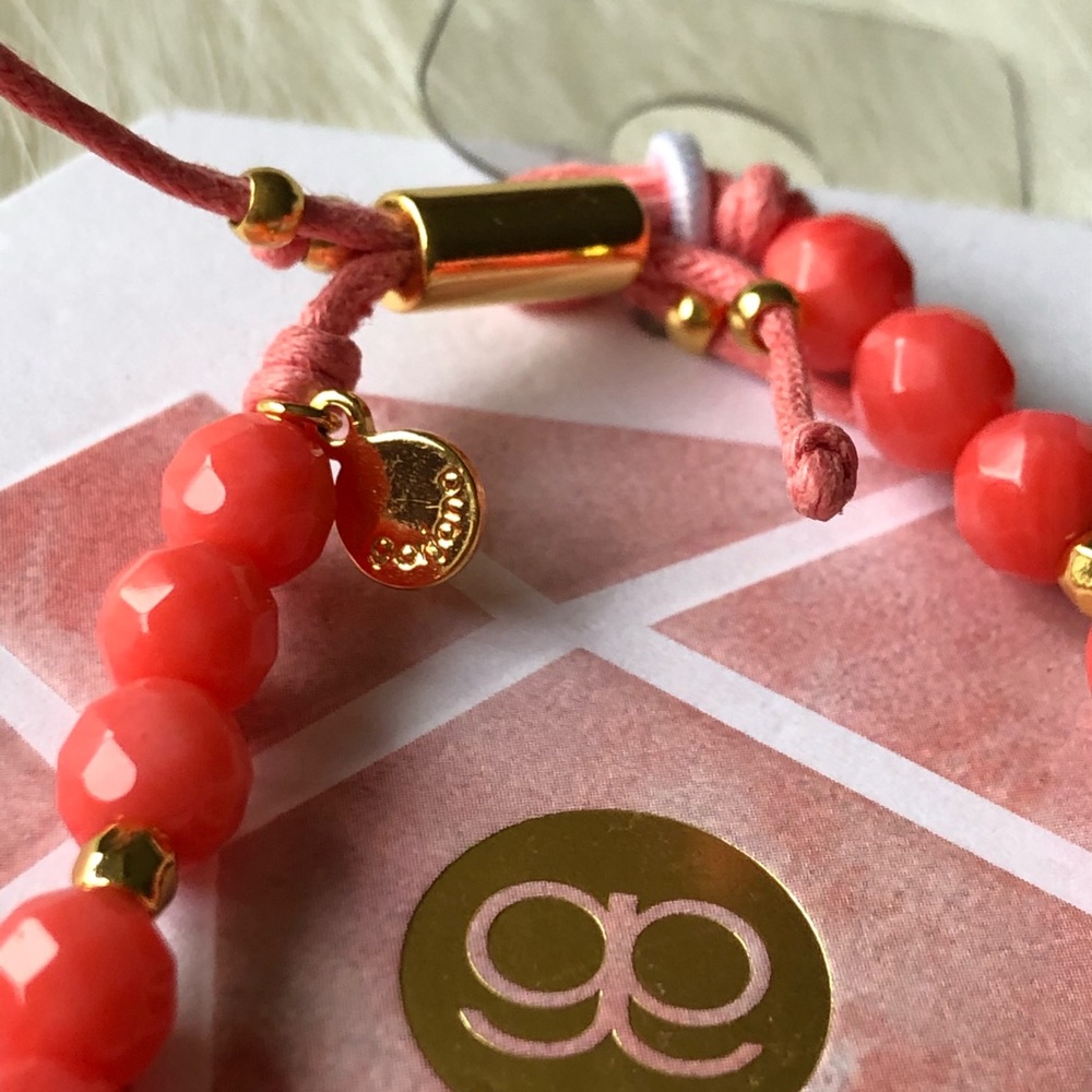 Gorjana Gemstone Pink Coral Bracelet for Harmony - Picture 4 of 6